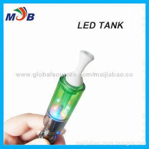 eGo Newest LED Tank Atomizer with Ceramic Tip, No Burning Taste